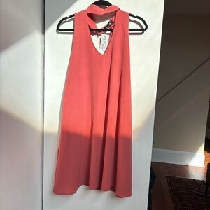 Coral Sleeveless Dress